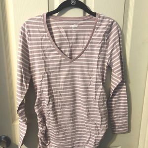 NWT. Old Navy Maternity L/S Vneck striped Top, XS